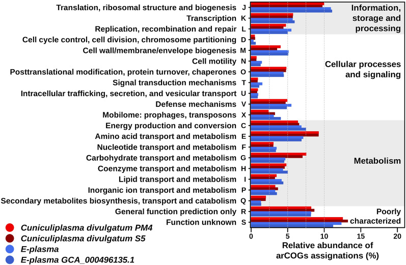 Evolutionary patterns of archaea predominant in acidic environment.