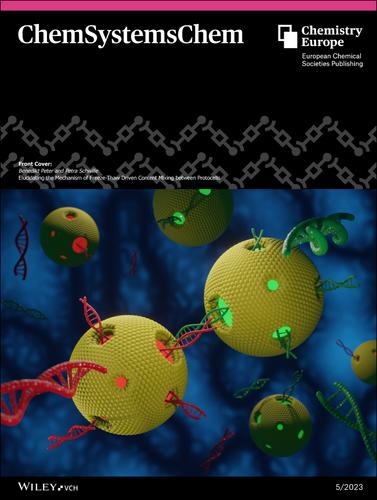 Front Cover: Elucidating the Mechanism of Freeze-Thaw Driven Content Mixing between Protocells (ChemSystemsChem 5/2023)