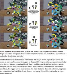 Two-step techniques for accurate selection of small elements in VR environments