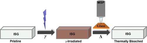 In Situ Optical Microspectroscopy Study of Isothermal Bleaching of γ-Irradiated International Simple Glass