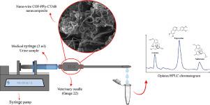 Determination of opiates in urine samples using a composite of covalent organic framework and polypyrrole as a sorbent for microextraction in a packed syringe combined with HPLC/UV