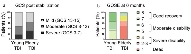 Systemic immune response in young and elderly patients after traumatic brain injury.