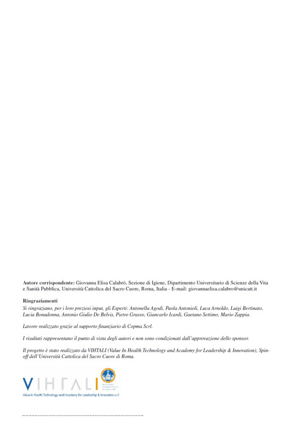 [Health Technology Assessment of the introduction of the Probiotic Cleaning Hygiene System (PCHS) in the Italian healthcare setting: update].