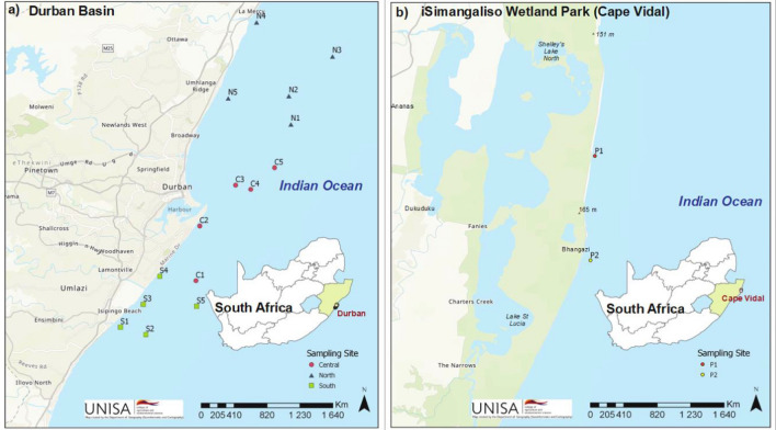 Bioaccumulation, Bioindication and Health Risk Assessment of Heavy Metals in Cape Horse Mackerel (Trachurus trachurus) and Slinger Seabream (Chrysoblephus puniceus) in the Durban Basin and Cape Vidal, South Africa