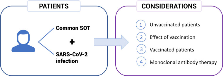 Reduction in the risk of progression of solid organ transplant recipients infected by SARS-CoV-2 treated with monoclonal antibodies.