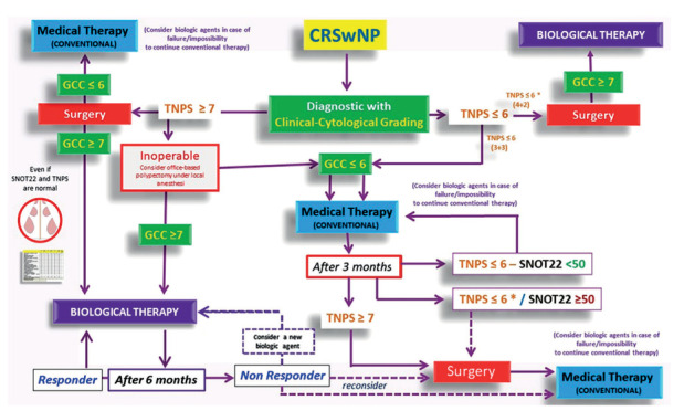 Proposal for a new diagnostic-therapeutic algorithm in chronic rhinosinusitis with nasal polyps.