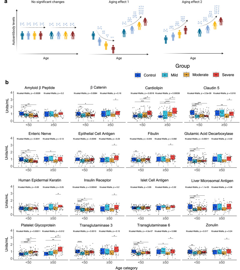 Severe COVID-19 patients exhibit elevated levels of autoantibodies targeting cardiolipin and platelet glycoprotein with age: a systems biology approach.