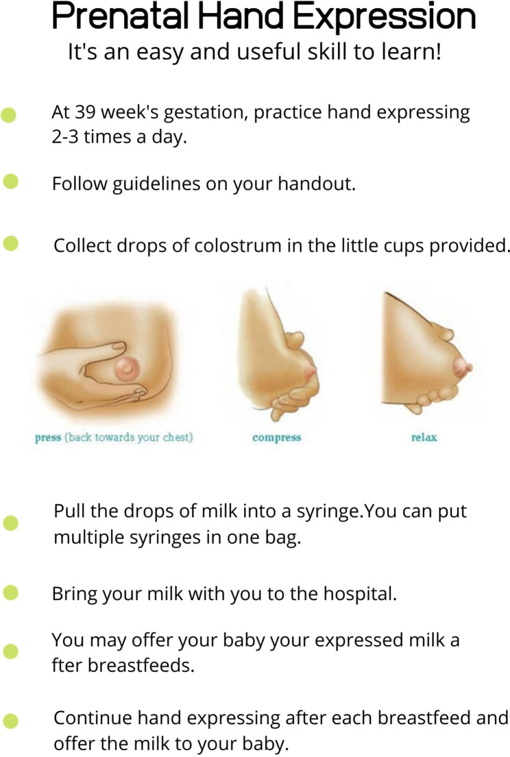 Teaching antenatal hand expression: a feasibility study in an inner urban U.S. hospital.