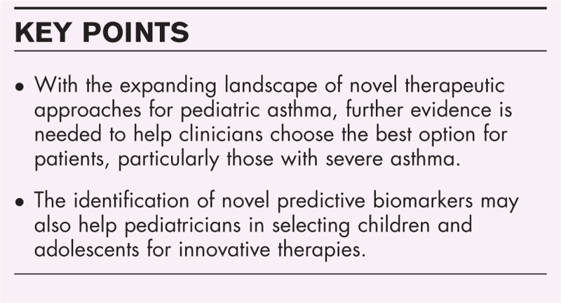 New approaches in childhood asthma treatment.