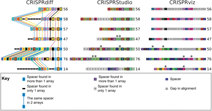 CRISPR Comparison Toolkit: Rapid Identification, Visualization, and Analysis of CRISPR Array Diversity.