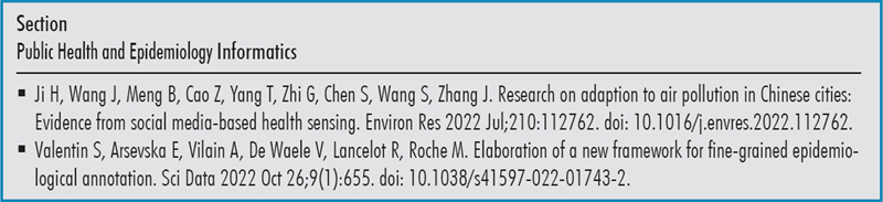 Broad Trends in Public Health and Epidemiology Informatics.