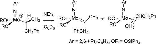 An Exploration of the Acid-Catalyzed Interconversion of Mo(NAr)(CR1R2)(OR)2 Complexes and Their Mo(NAr)(Olefin)(OR)2 Isomers (Ar = 2,6-i-Pr2C6H3, OR = OSiPh3 or OAr)