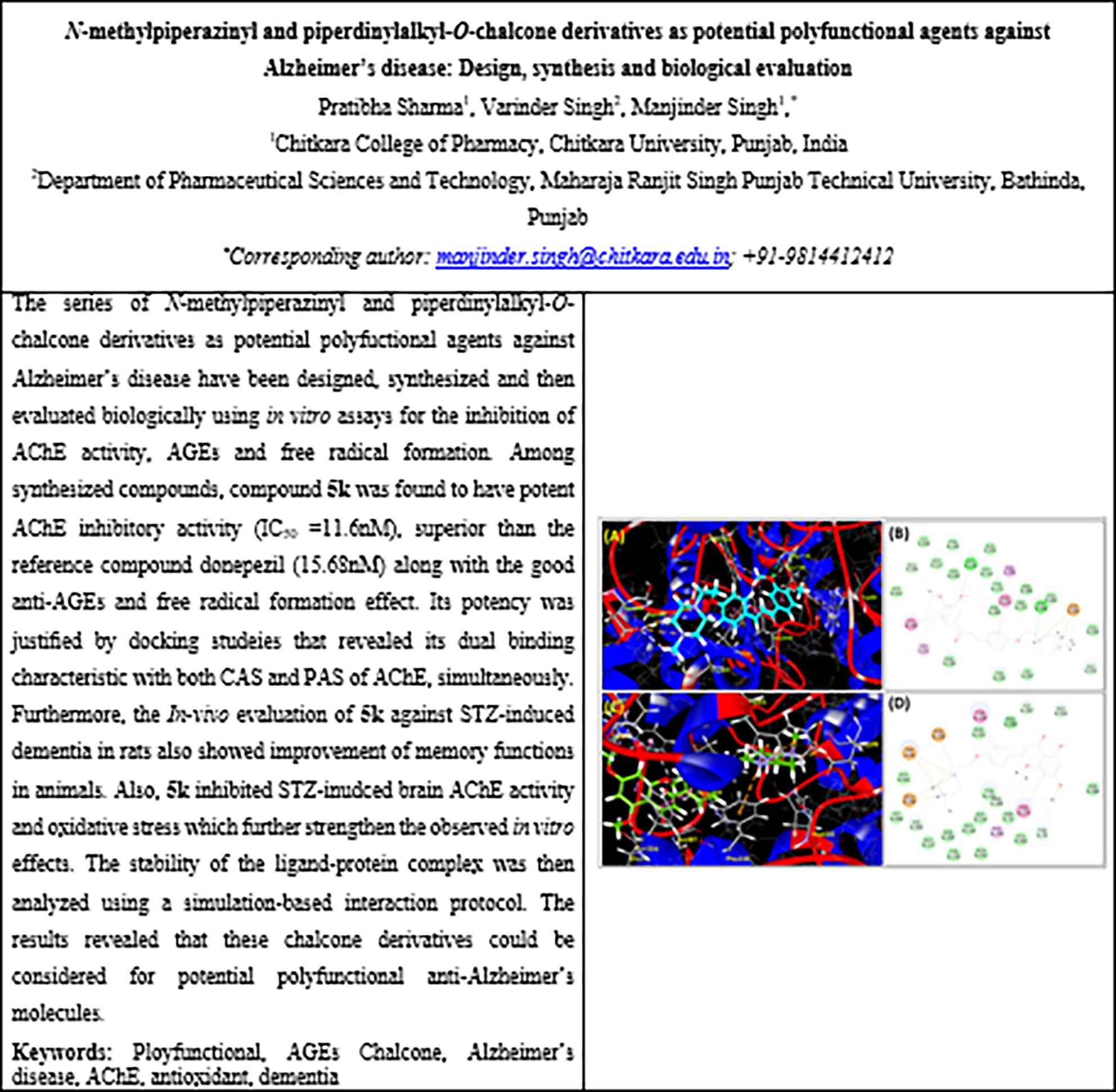 N-methylpiperazinyl and piperdinylalkyl-O-chalcone derivatives as potential polyfunctional agents against Alzheimer's disease: Design, synthesis and biological evaluation