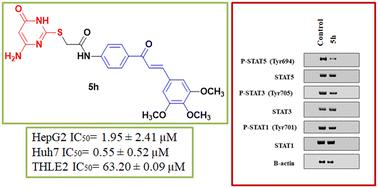 Design, synthesis, and anti-hepatocellular carcinoma of thiopyrimidine/chalcone hybrids as dual STAT3/STAT5 inhibitors†