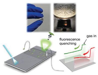 On-Chip Fluorescent Sensor for Chemical Vapor Detection