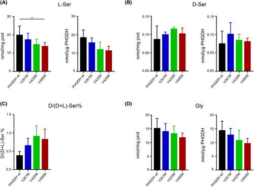 Biochemical and cellular studies of three human 3-phosphoglycerate dehydrogenase variants responsible for pathological reduced L-serine levels