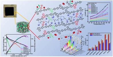 Advanced proton exchange membrane prepared from N-heterocyclic poly(aryl ether ketone)s with pendant benzenesulfonic moieties and performing enhanced radical tolerance and fuel cell properties