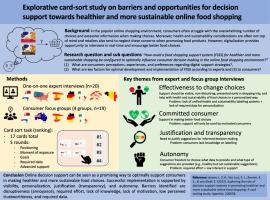 Exploring the role of decision support systems in promoting healthier and more sustainable online food shopping: A card sorting study