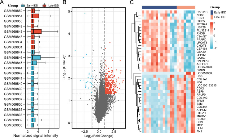 Identification and experimental validation of key extracellular proteins as potential targets in intervertebral disc degeneration.