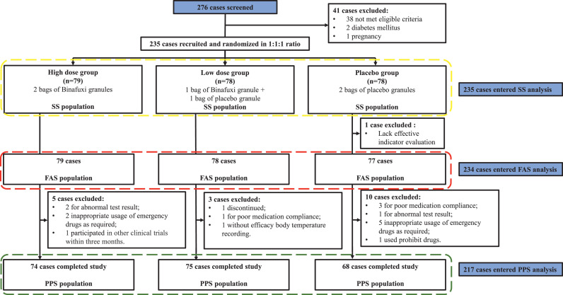 Efficacy and safety of herbal medicine (Binafuxi granules) for the common cold with fever: A multicenter, randomized, double-blind, placebo-controlled, phase II clinical trial