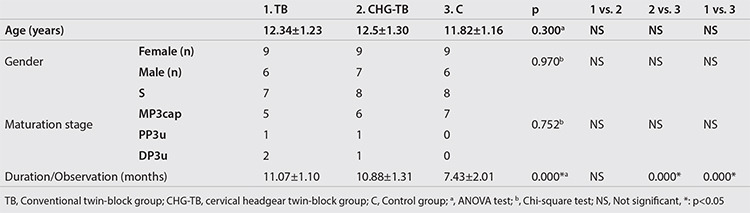 Conventional Twin-Block Versus Cervical Headgear and Twin-Block Combination: Therapeutic Effects on the Craniofacial Structures in Growing Subjects.