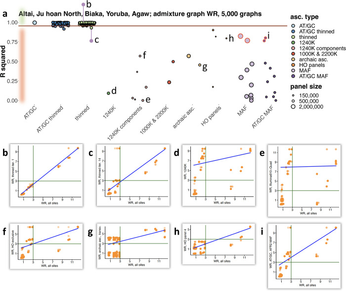 Modeling of African population history using f-statistics is biased when applying all previously proposed SNP ascertainment schemes.