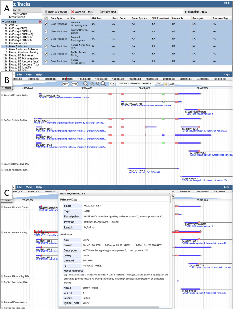 AgAnimalGenomes: browsers for viewing and manually annotating farm animal genomes.