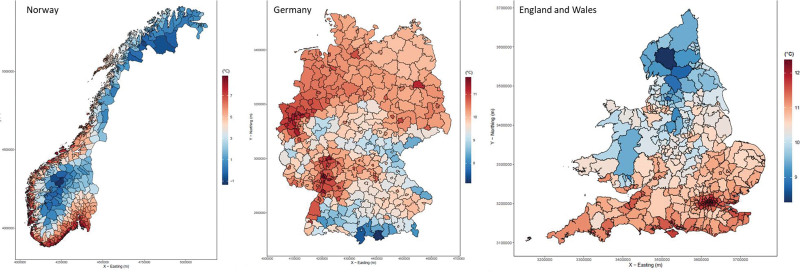 Assessing heat effects on respiratory mortality and location characteristics as modifiers of heat effects at a small area scale in Central-Northern Europe.