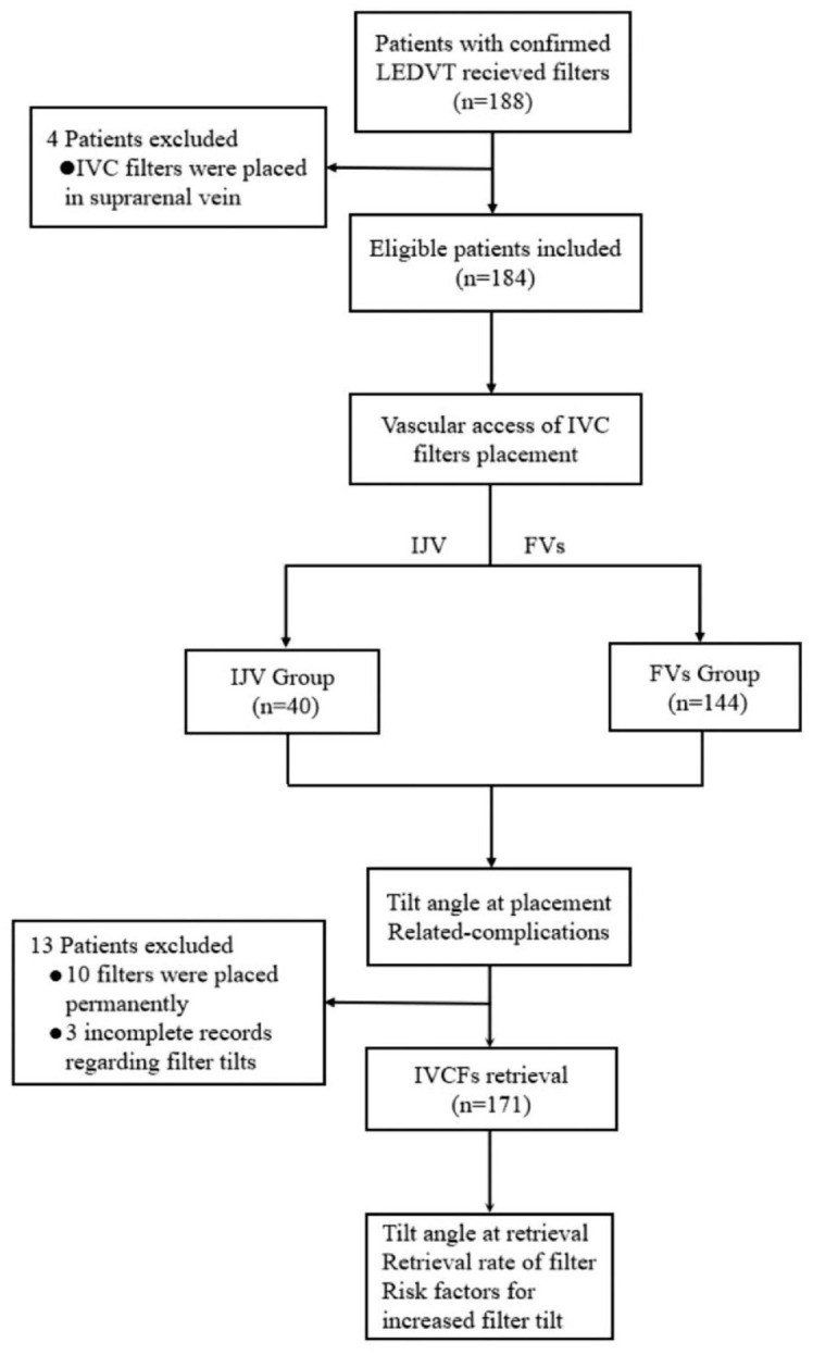 Relationship between vascular access and angulation of vena cava filter at placement and retrieval: a multicenter retrospective cohort study.