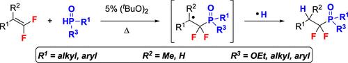 Peroxide-Initiated Hydrophosphinylation of gem-Difluoroalkenes