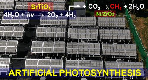 Production of Methane by Sunlight-Driven Photocatalytic Water Splitting and Carbon Dioxide Methanation as a Means of Artificial Photosynthesis