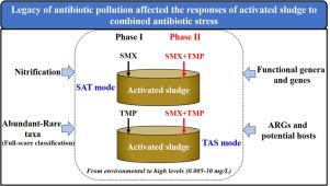 Effects of combined antibiotics on nitrification, bacteria and antibiotic resistance genes in activated sludge: Insights from legacy effect of antibiotics