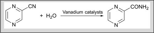 Vanadium-catalyzed Hydration of 2-Cyanopyrazine to Pyrazinamide with Unique Substrate Specificity