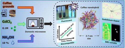 Green synthesis of biocompatible Gd3+-doped ultrasmall carbon-based nanohybrids from coffee wastes