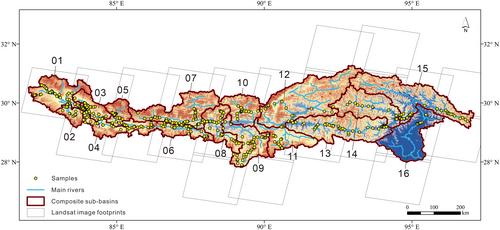 Quaternary sediment datasets for spatial distribution and accumulation on the Yarlung Tsangpo River Basin based on remote sensing and field on-site measurements