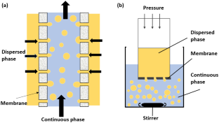 Review of the technological advances for the preparation of colloidal dispersions at high production throughput using microporous membrane systems