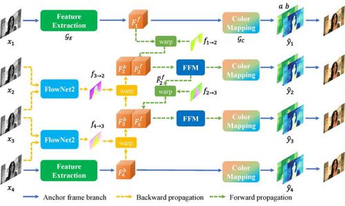 Temporally consistent video colorization with deep feature propagation and self-regularization learning