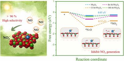 Ligand-induced reaction mechanism regulation on Sr/Nb2O5 for high-efficiency selective photocatalytic NO oxidation