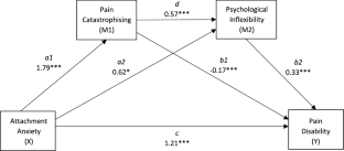 Associations Between Adult Attachment, Pain Catastrophizing, Psychological Inflexibility and Disability in Adults with Chronic Pain.