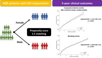 Sex-based differences in ischemic cardiovascular and bleeding outcomes following implantation of drug-eluting stent in patients at high bleeding risk