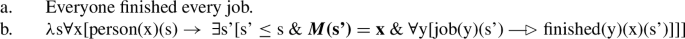 Quantification, matching and events