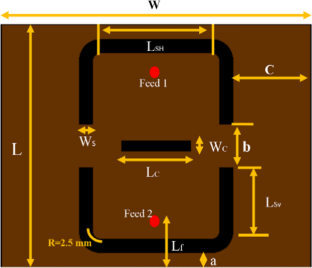 A compact dual-feed wide-band slotted antenna for future wireless applications