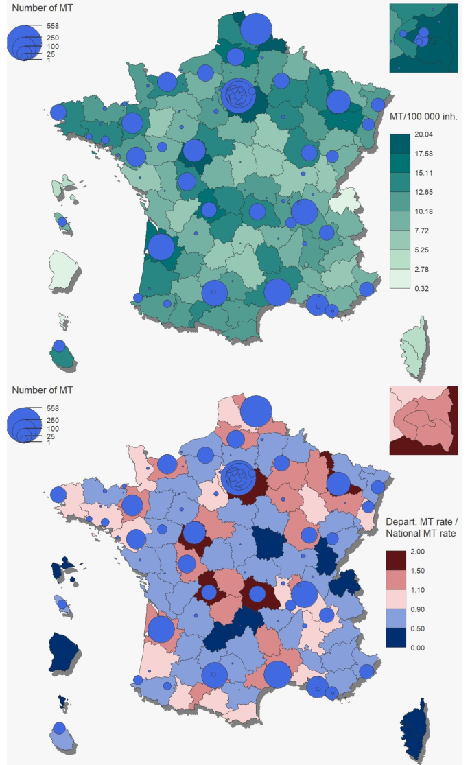 Population-based analysis of the number of thrombectomies performed after cerebral ischemic stroke and prognostic factors of mortality in France.