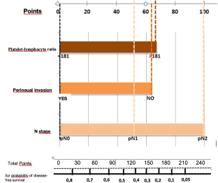 Convined clinical prognostic model in colorectal cancer.