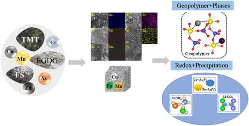 Stabilization/solidification mechanisms of tin tailings and fuming slag-based geopolymers for different heavy metals