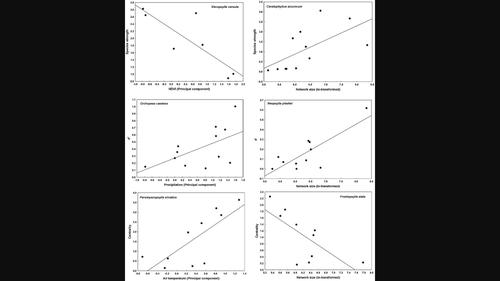 Environment and traits affect parasite and host species positions but not roles in flea-mammal networks.