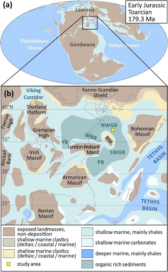 Lower Jurassic (Pliensbachian–Toarcian) marine paleoenvironment in Western Europe: sedimentology, geochemistry and organic petrology of the wells Mainzholzen and Wickensen, Hils Syncline, Lower Saxony Basin