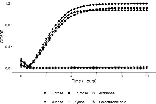 Characterization of pectinase-producing Saccharomyces cerevisiae UCDFST 09-448 and its effects on cull peach fermentations.