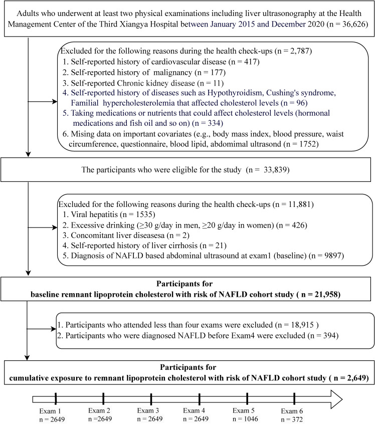 Not only baseline but cumulative exposure of remnant cholesterol predicts the development of nonalcoholic fatty liver disease: a cohort study.