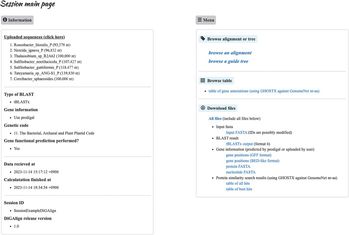 DiGAlign: Versatile and Interactive Visualization of Sequence Alignment for Comparative Genomics.